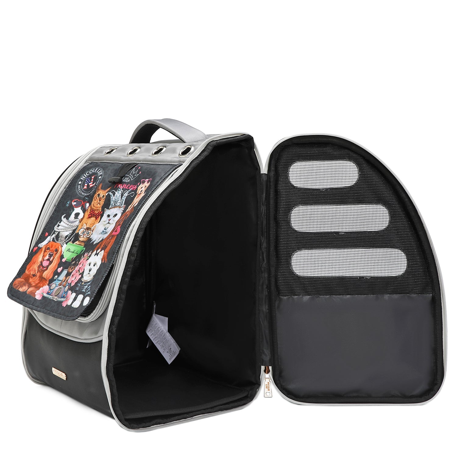 MOCHILA PORTADORA PET CINZA