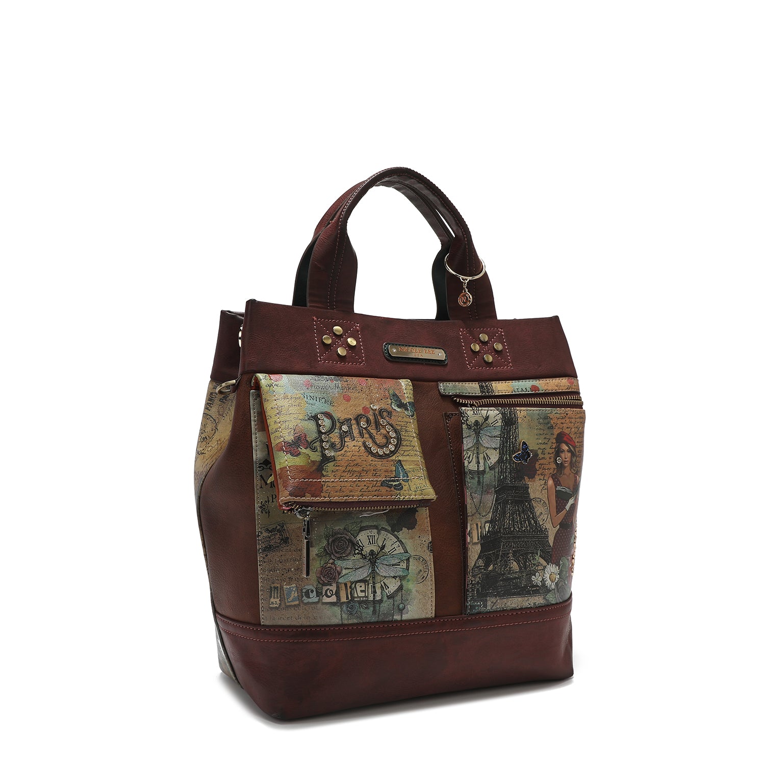 BOLSA DE OMBRO ESPAÇOSA "PARIS FASHION WEEK"