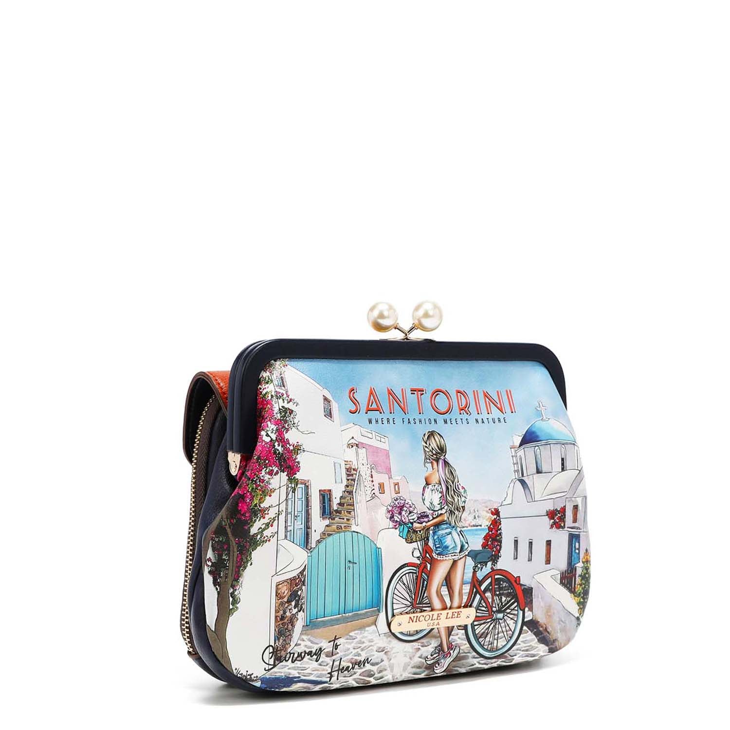 Bandolera com broche de Kisslock