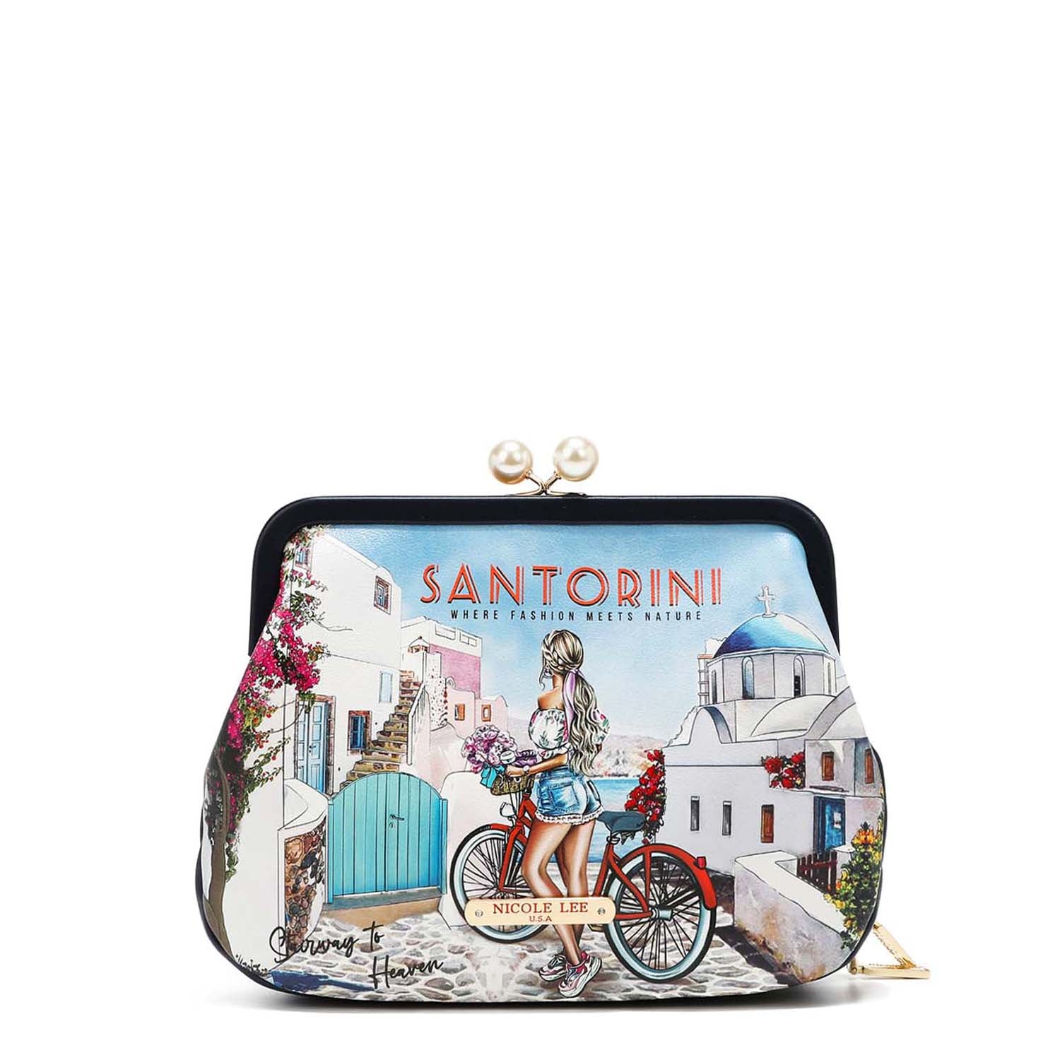 Bandolera com broche de Kisslock