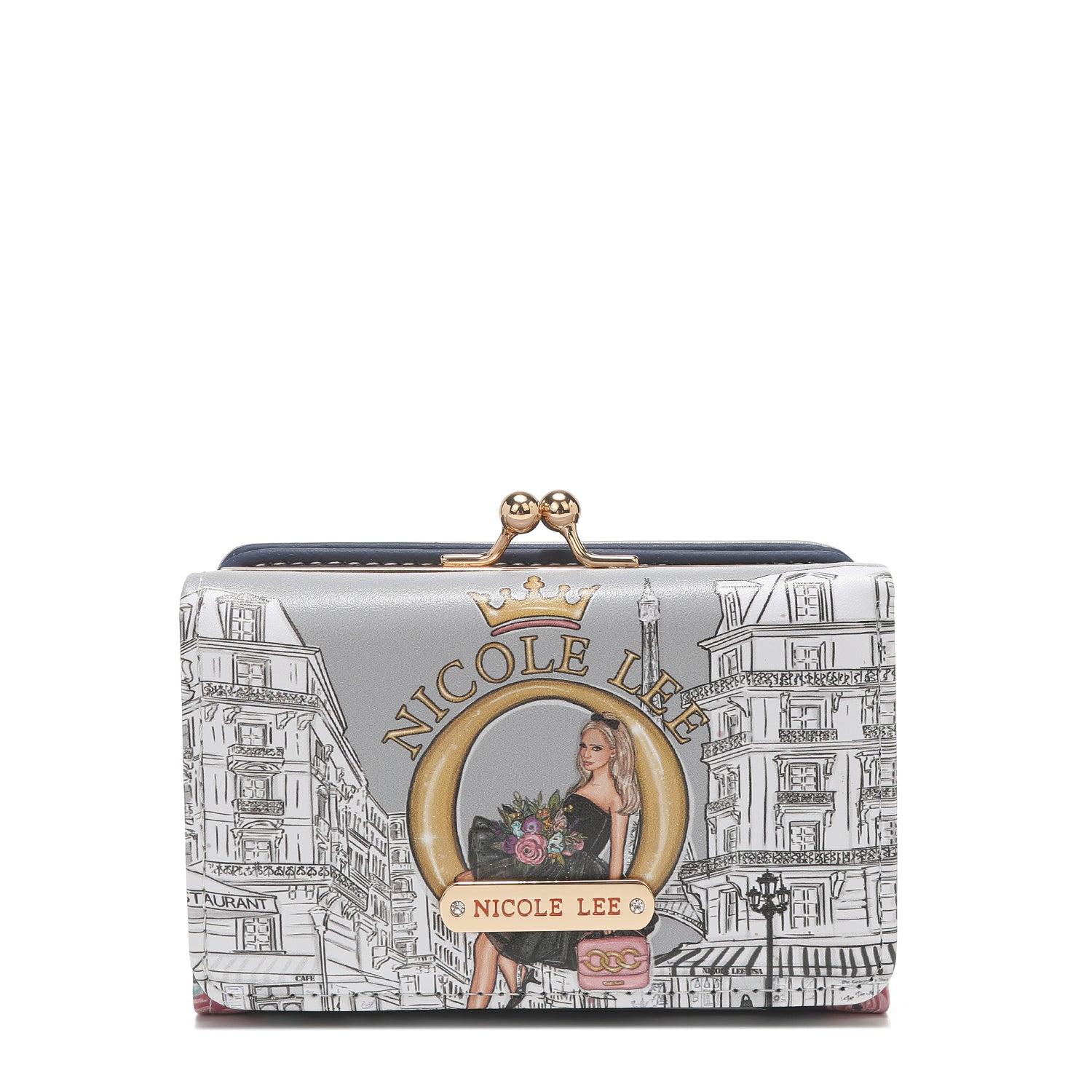 Triple Fashion Compact Portfolio mit RFID -Block