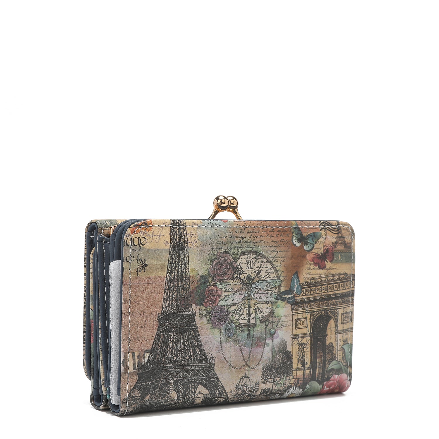 Triple Fashion Compact Portfolio mit RFID -Block