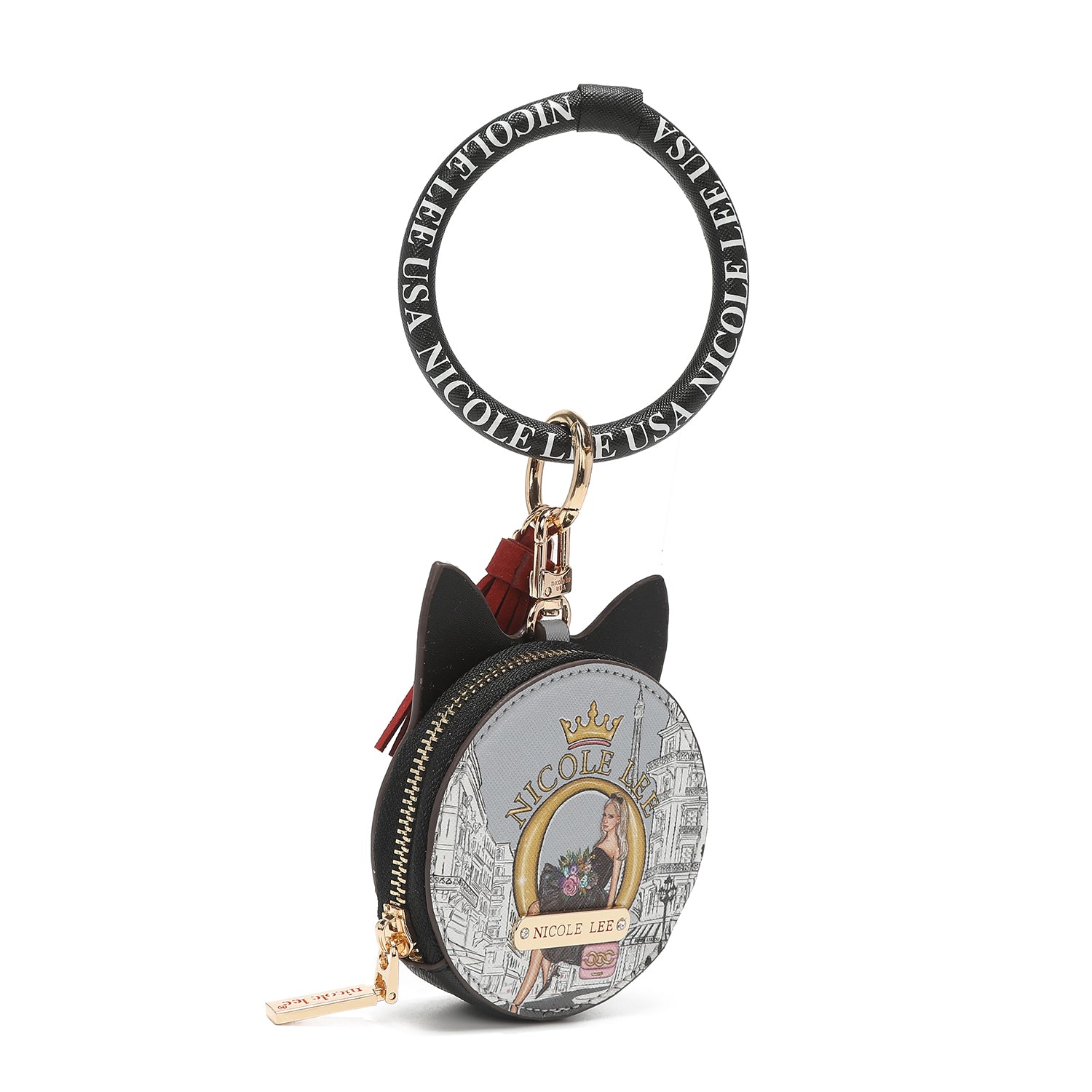 Bracelet avec porte-clés et portefeuille