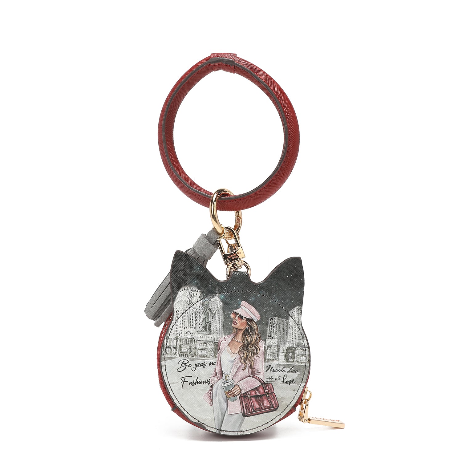 Bracelet avec porte-clés et portefeuille