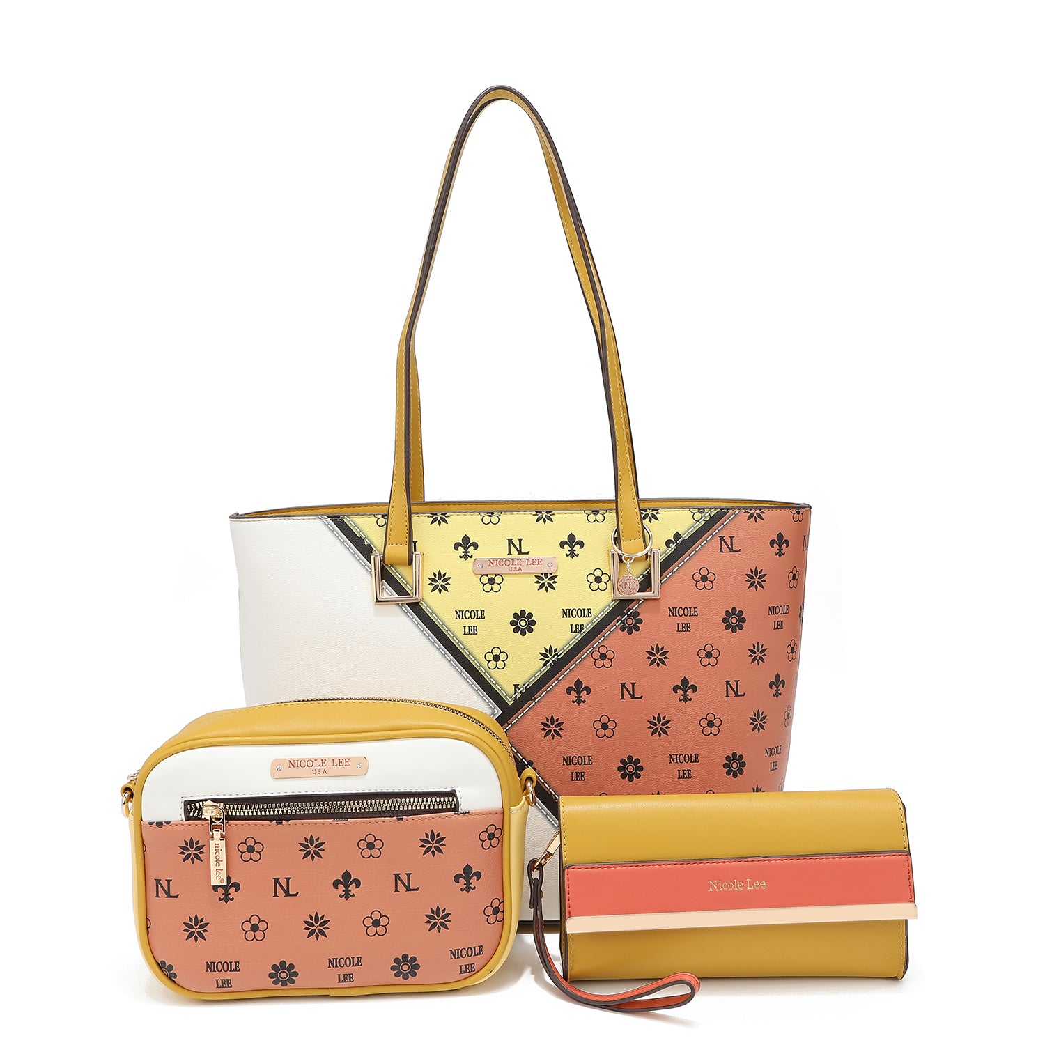 Set di 3 pezzi (borsa per acquirenti, banditi, custodia)