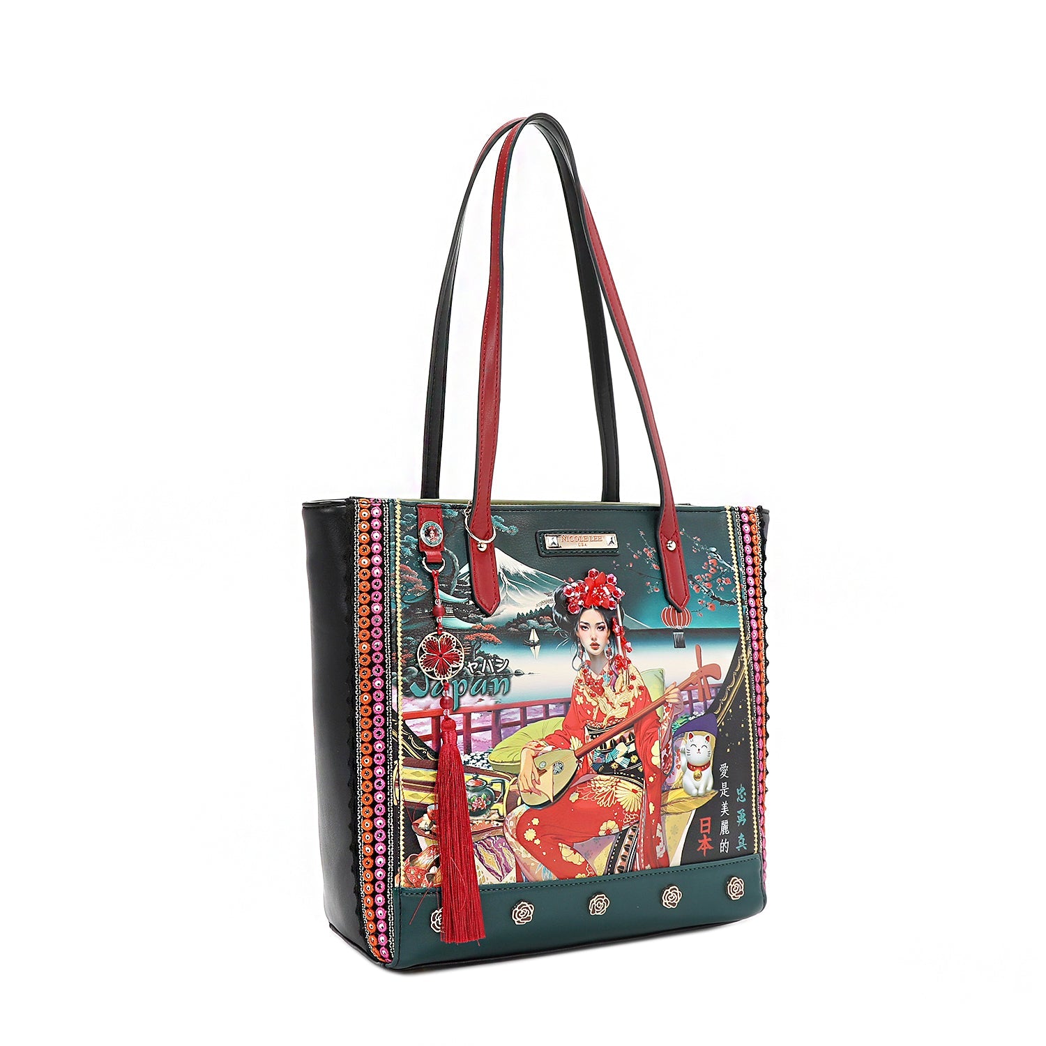 Akiko La Belleza Shopper with Tassel and Embellishments, Japan