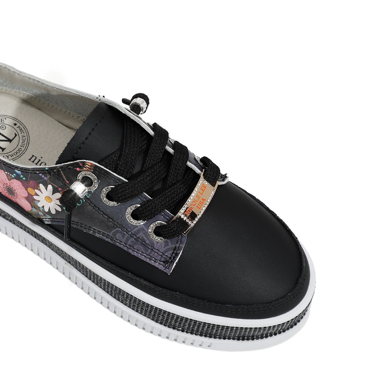 SNEAKER IN PELLE CON PLATEAU E STRASS (<tc>DREAM COMES TRUE</tc>)