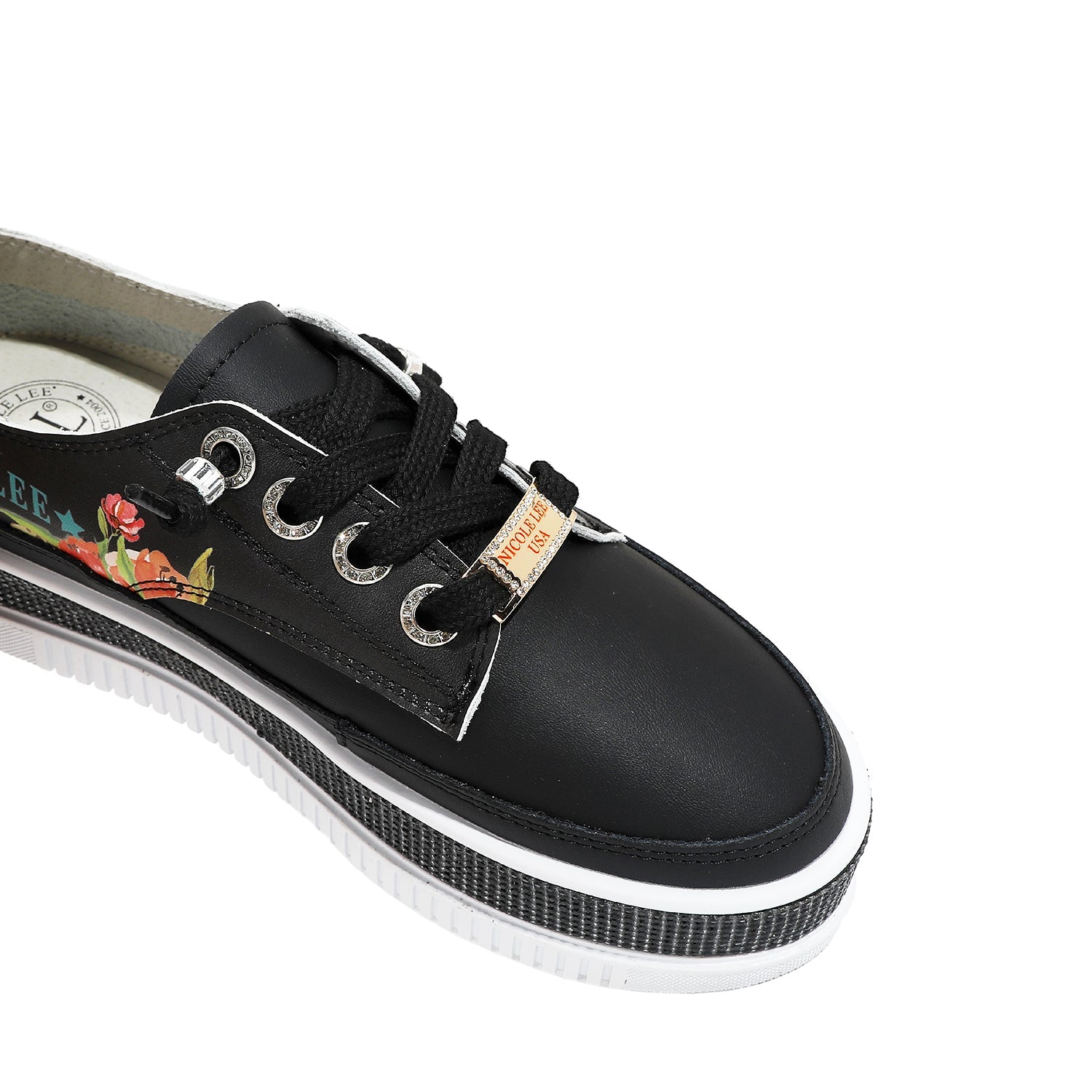 SNEAKER IN PELLE CON PLATEAU E STRASS (<tc>MARTHA TRAVELS ITALY</tc>)