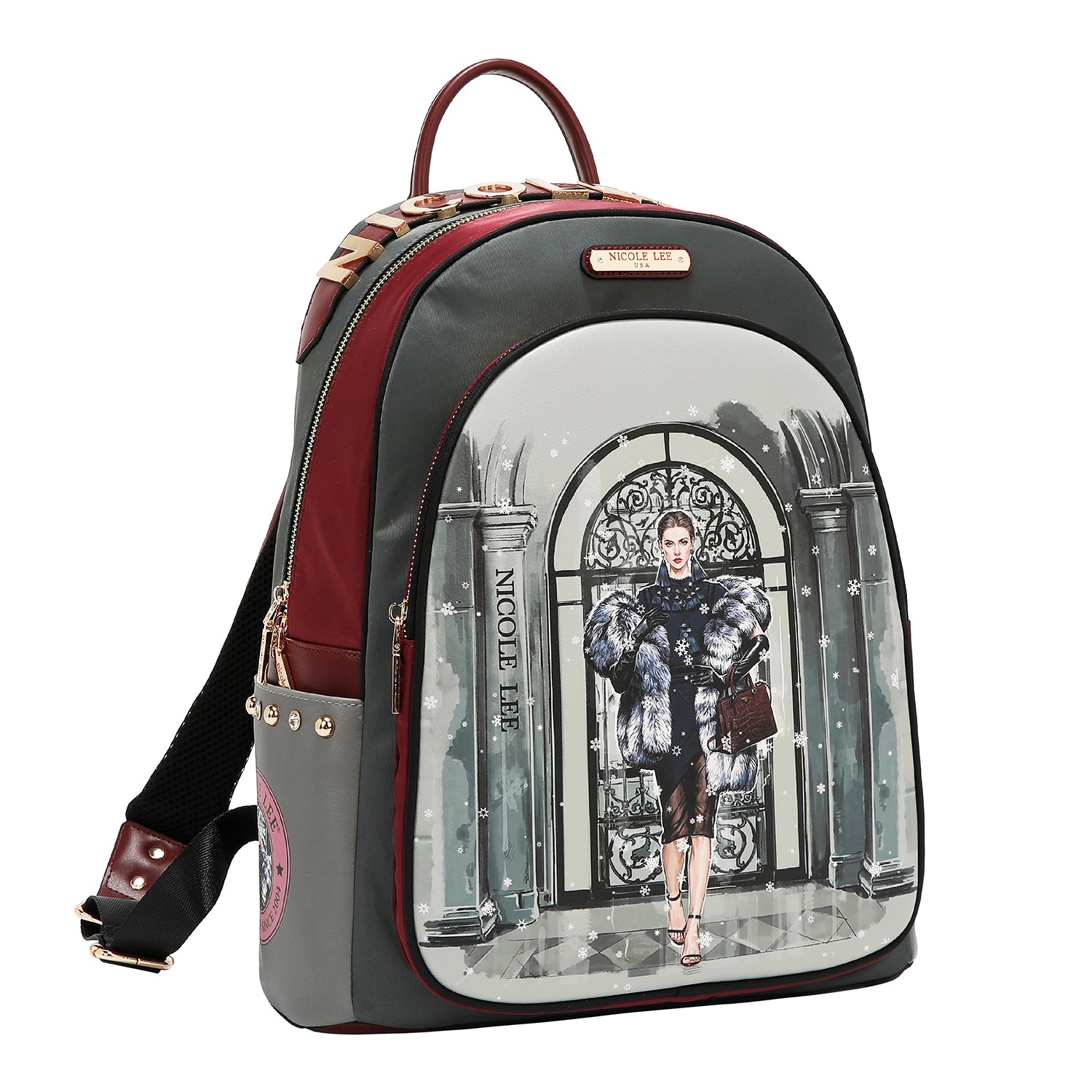 SAC À DOS POUR ORDINATEUR PORTABLE AVEC PORT DE CHARGEMENT USB (<tc>MODA SNOWFLAKE</tc>)