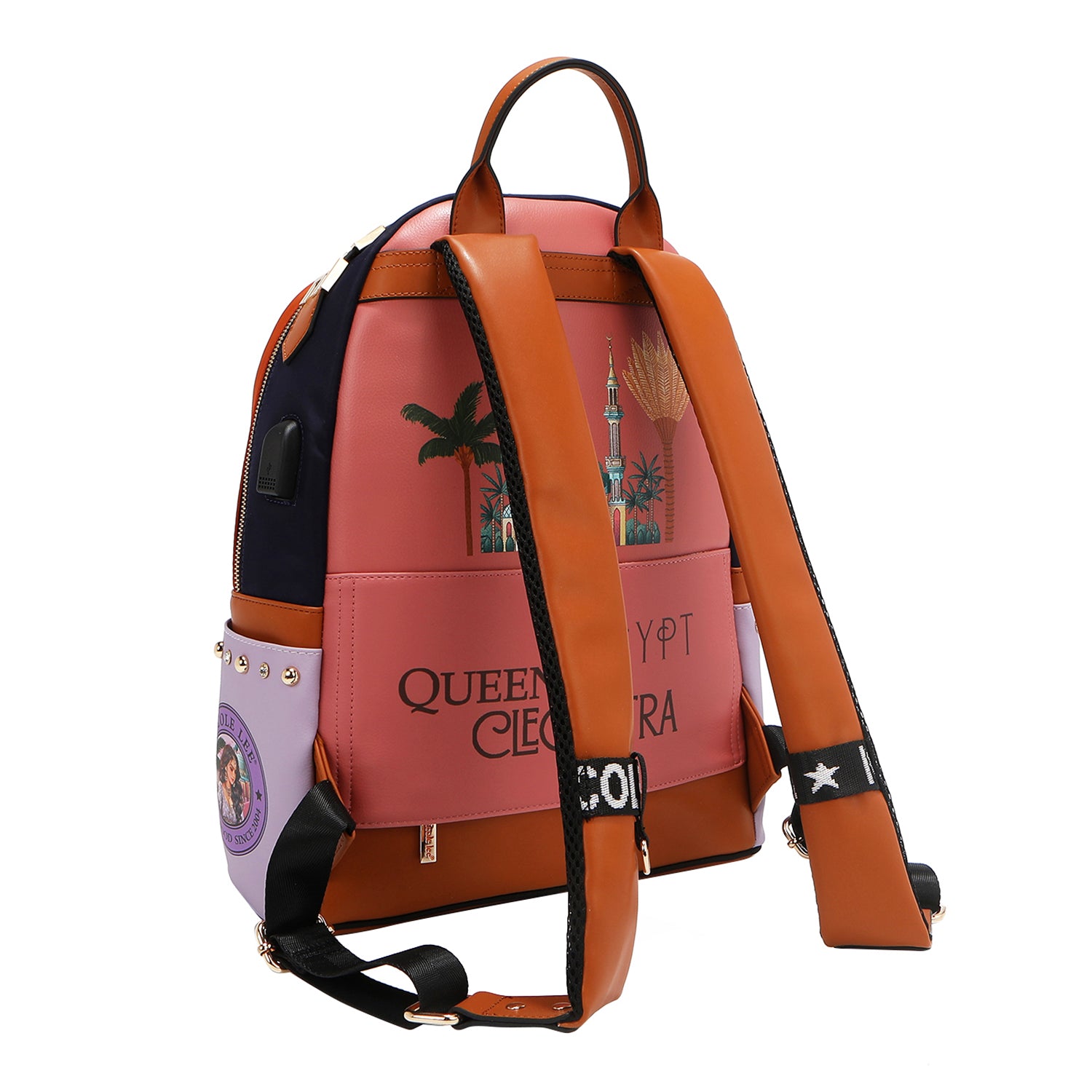 MOCHILA PARA PORTÁTIL CON PUERTO DE CARGA USB (QUEEN CLEOPATRA)