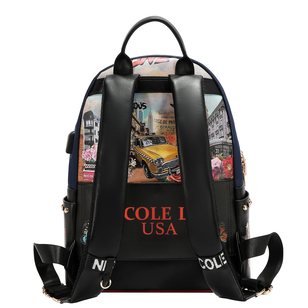 LAPTOP BACKPACK WITH USB CHARGING PORT (SABINA IMAGINES)