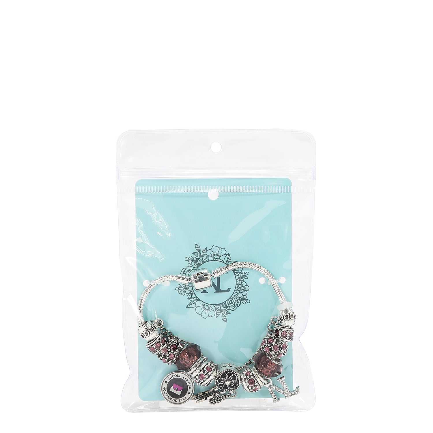 PULSERA CON DIJES (MORADO)