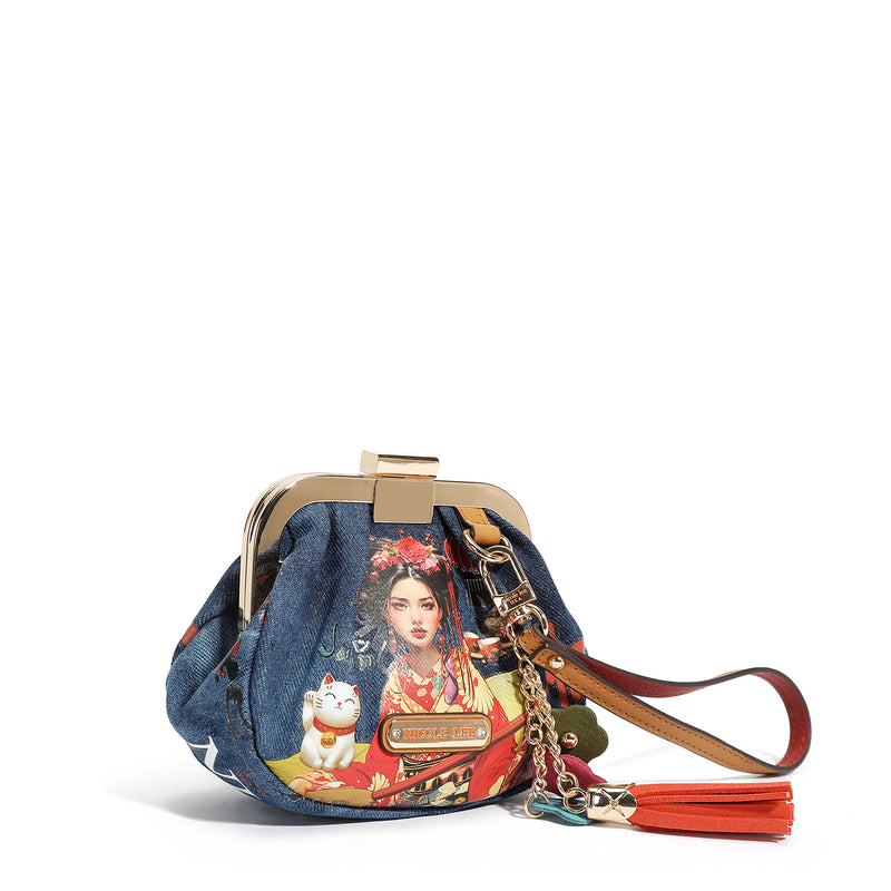 MINI BOLSA COM ALÇA DENIM (<tc>AKIKO LA BELLEZA</tc> )