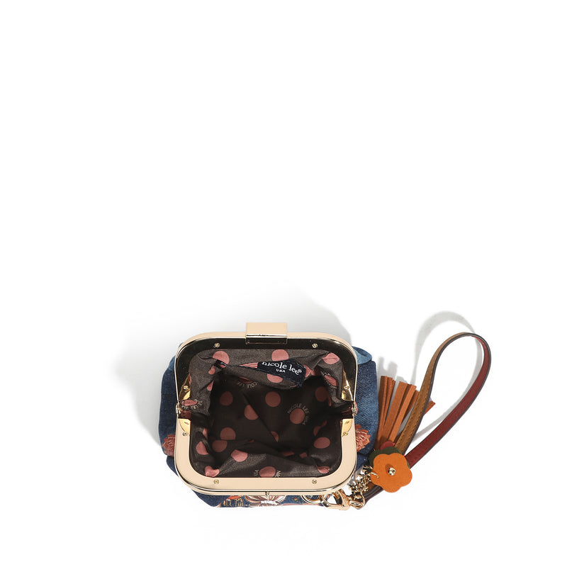 MINI BORSA CON TRACOLLA IN DENIM (<tc>HOLLYWOOD DRIVE</tc> )