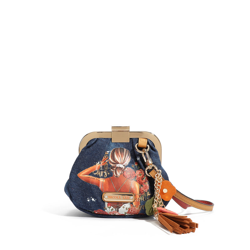 MINI BORSA CON TRACOLLA IN DENIM (<tc>BLIND DATE</tc> )