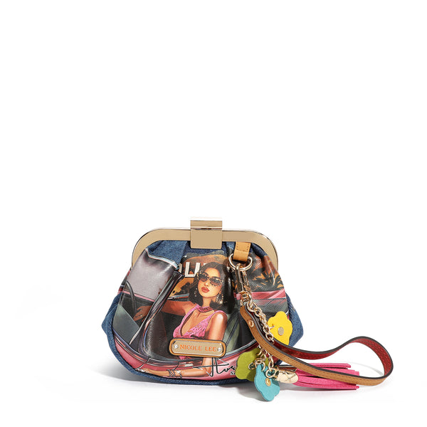 MINI BORSA CON TRACOLLA IN DENIM (<tc>HOLLYWOOD DRIVE</tc> )