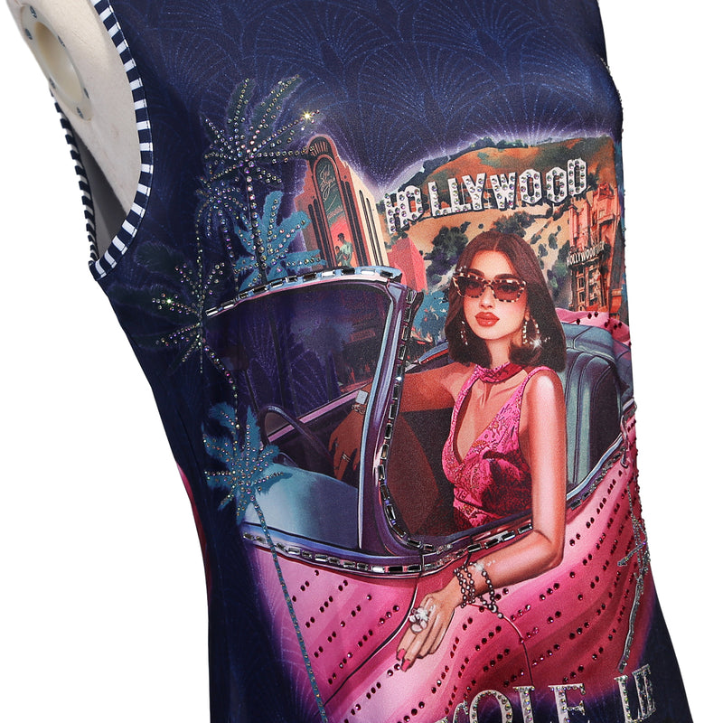 ROBE À BRETELLES GLISSÉES NICOLE LEE (<tc>HOLLYWOOD DRIVE</tc> )