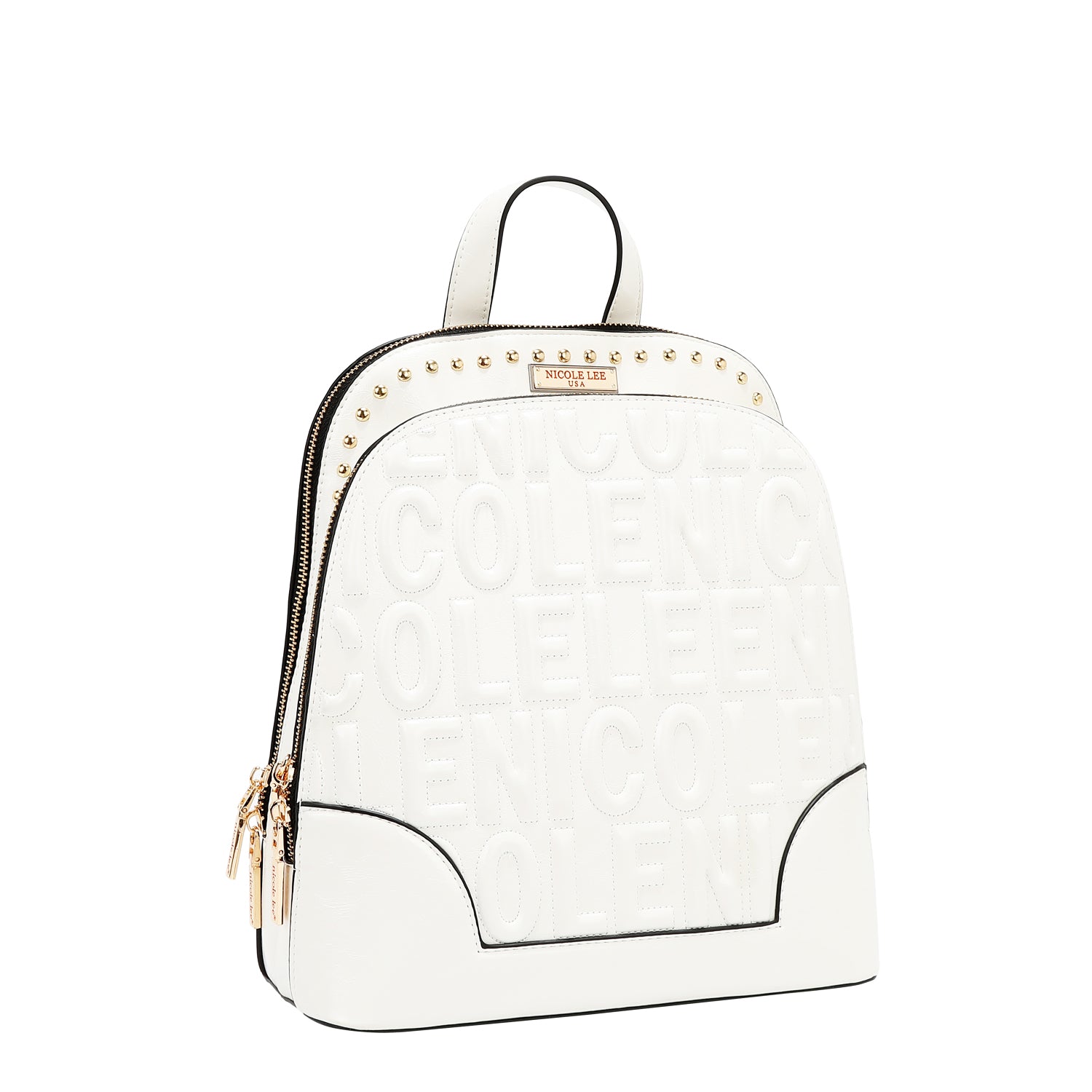 BACKPACK WITH EMBOSSED LOGO (WHITE)