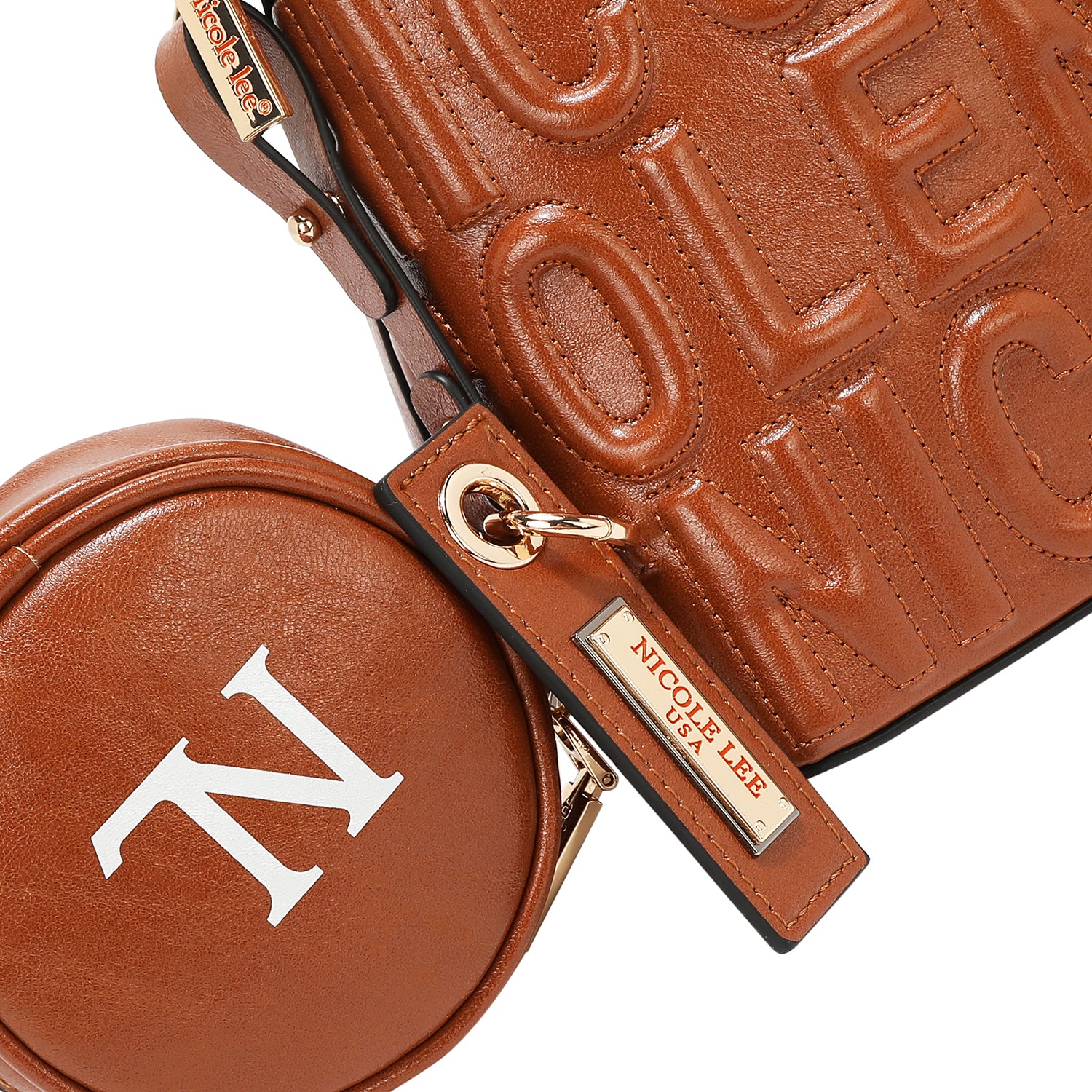 SACO DOME COM LOGOTIPO EM RELEVO (MARROM)