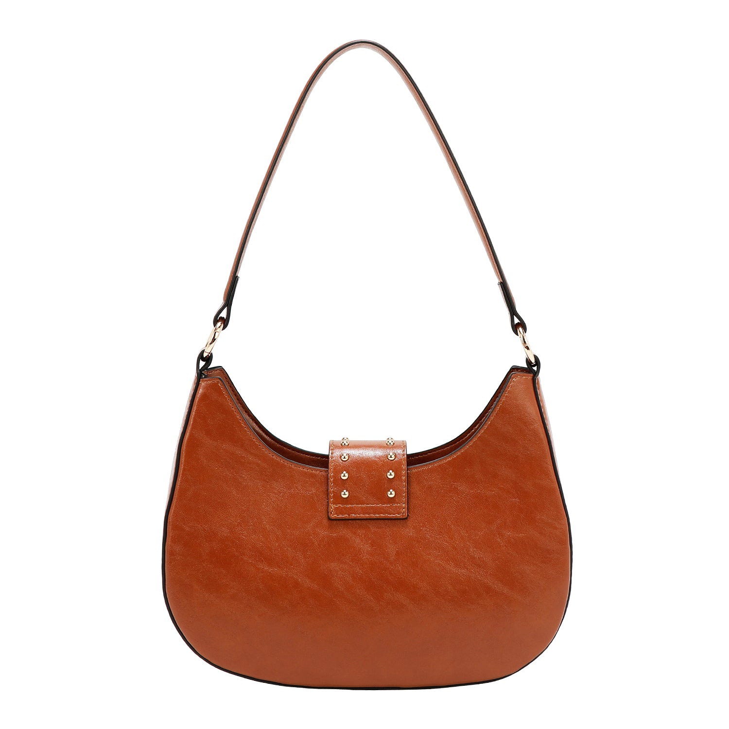 SHOULDER BAG WITH EMBOSSED LOGO (BROWN)