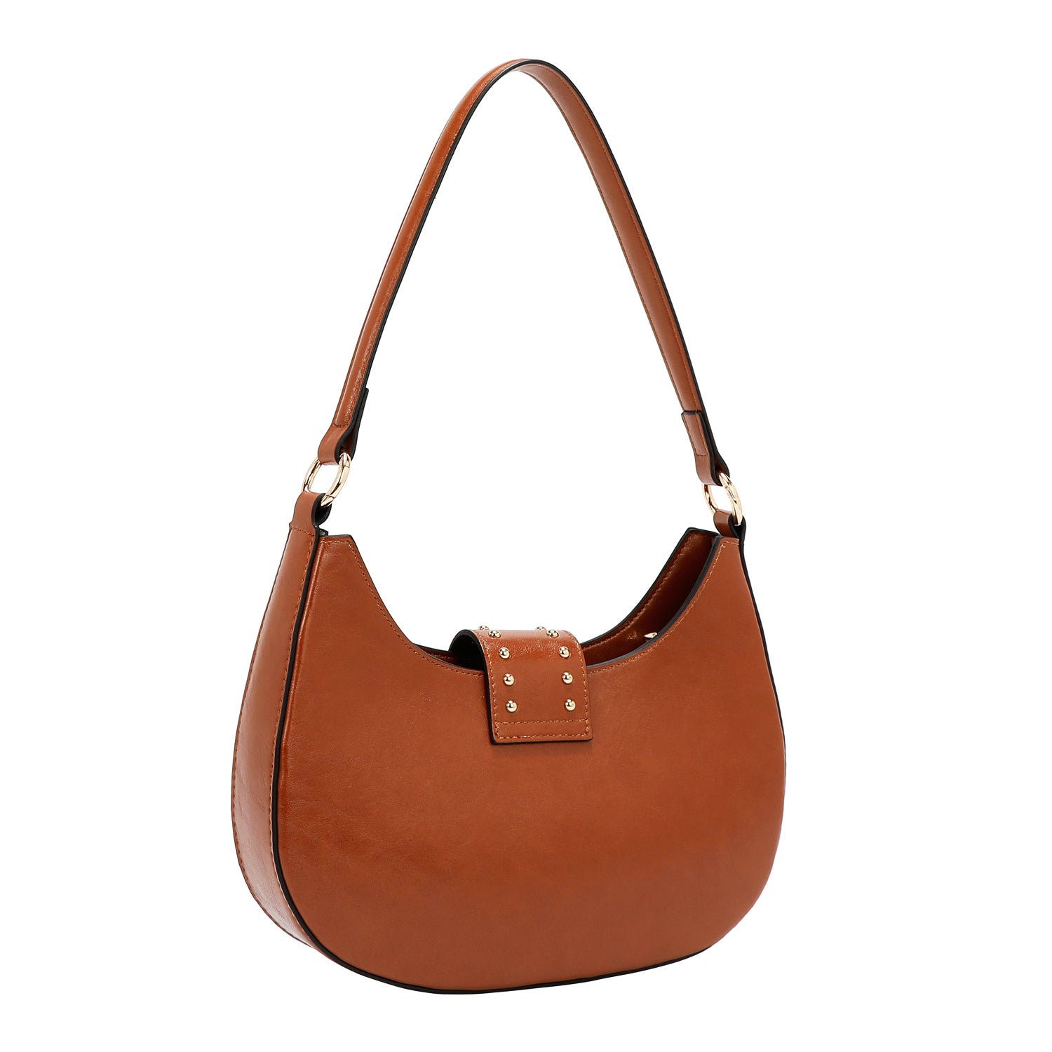 SHOULDER BAG WITH EMBOSSED LOGO (BROWN)