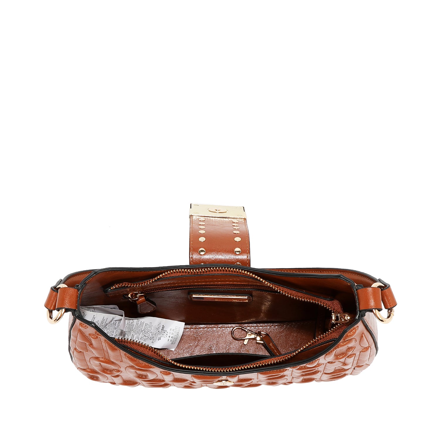 SHOULDER BAG WITH EMBOSSED LOGO (OLIVE)