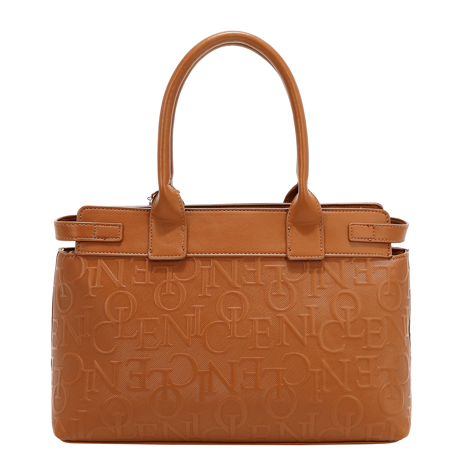 Satchel Elegance Bag in Relief (Marron)