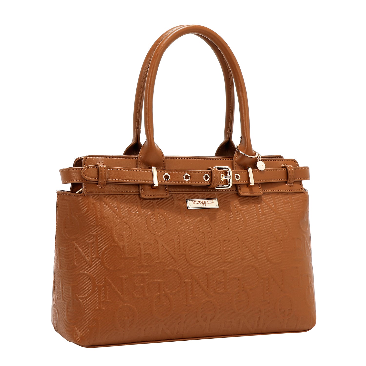 Satchel Elegance Bag in Relief (Marron)