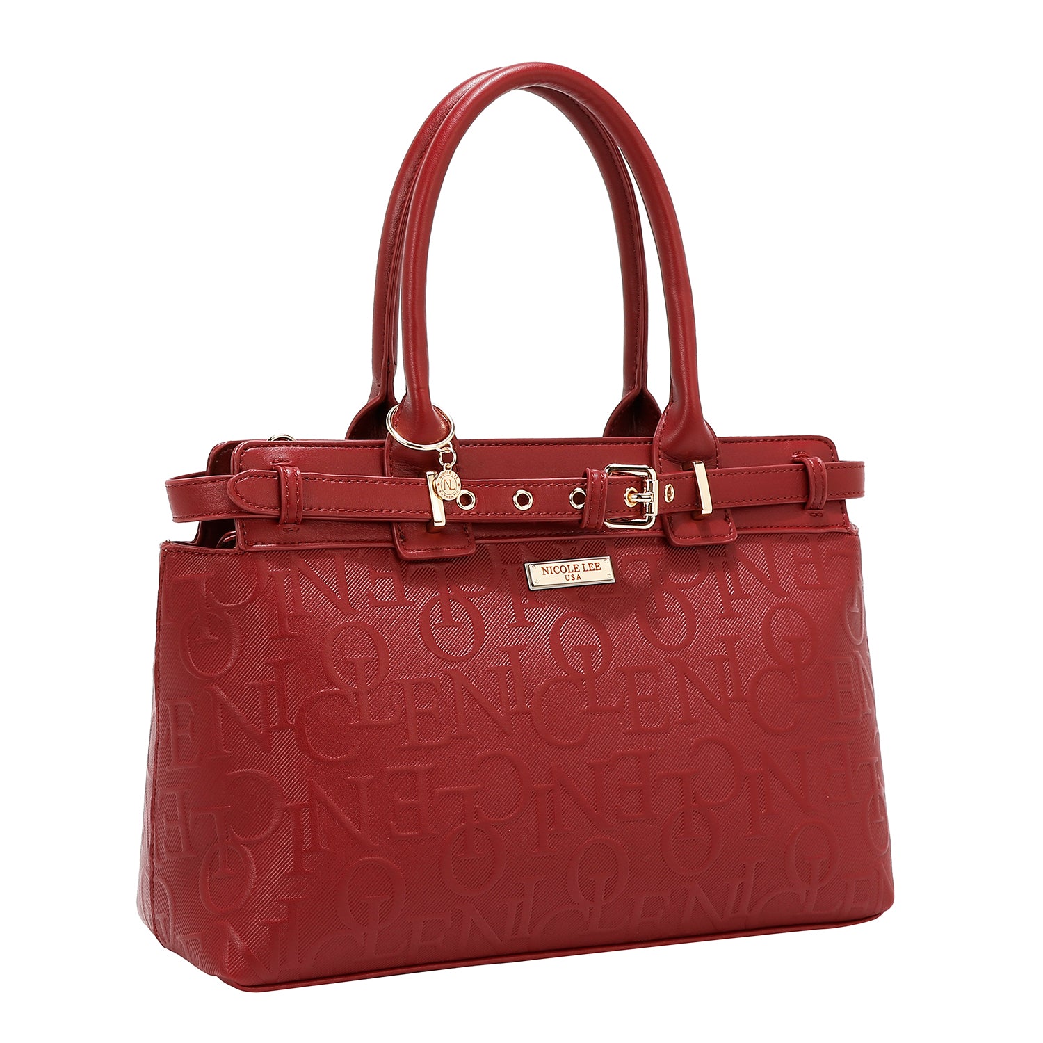 Satchel -Tasche Eleganz in Relief (rot)