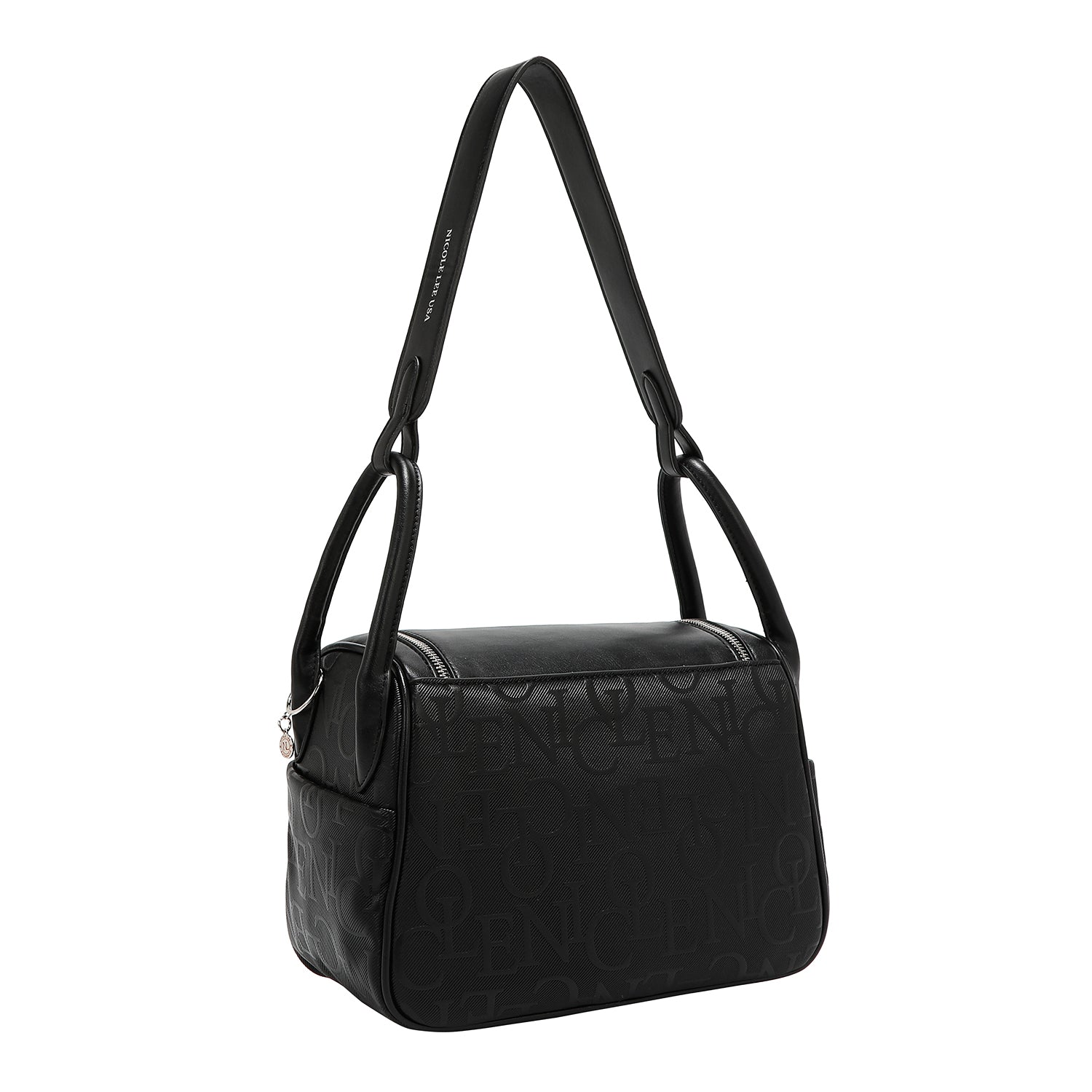 BOLSO DE HOMBRO ELEGANCIA EN RELIEVE (NEGRO)