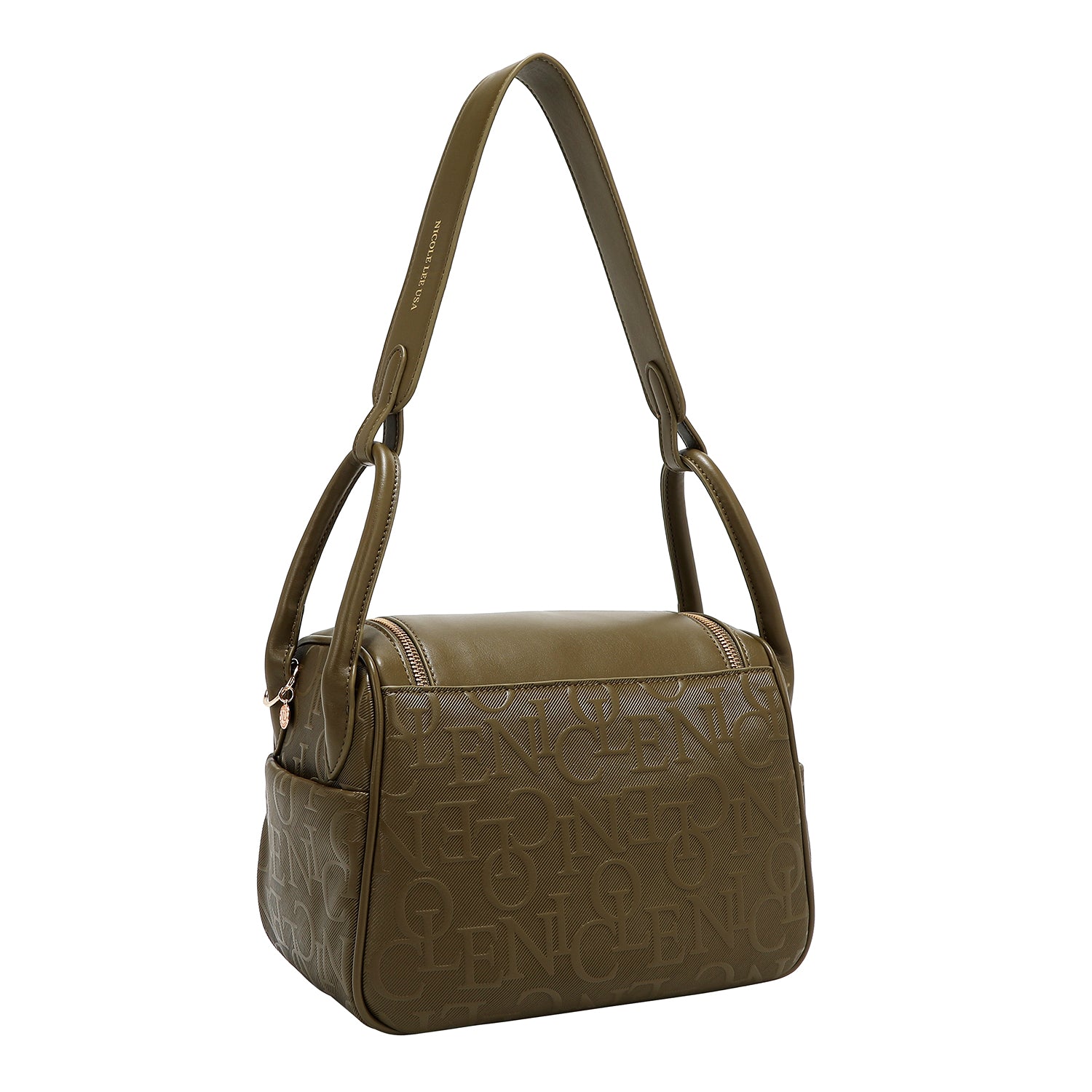 BOLSO DE HOMBRO ELEGANCIA EN RELIEVE (OLIVA)