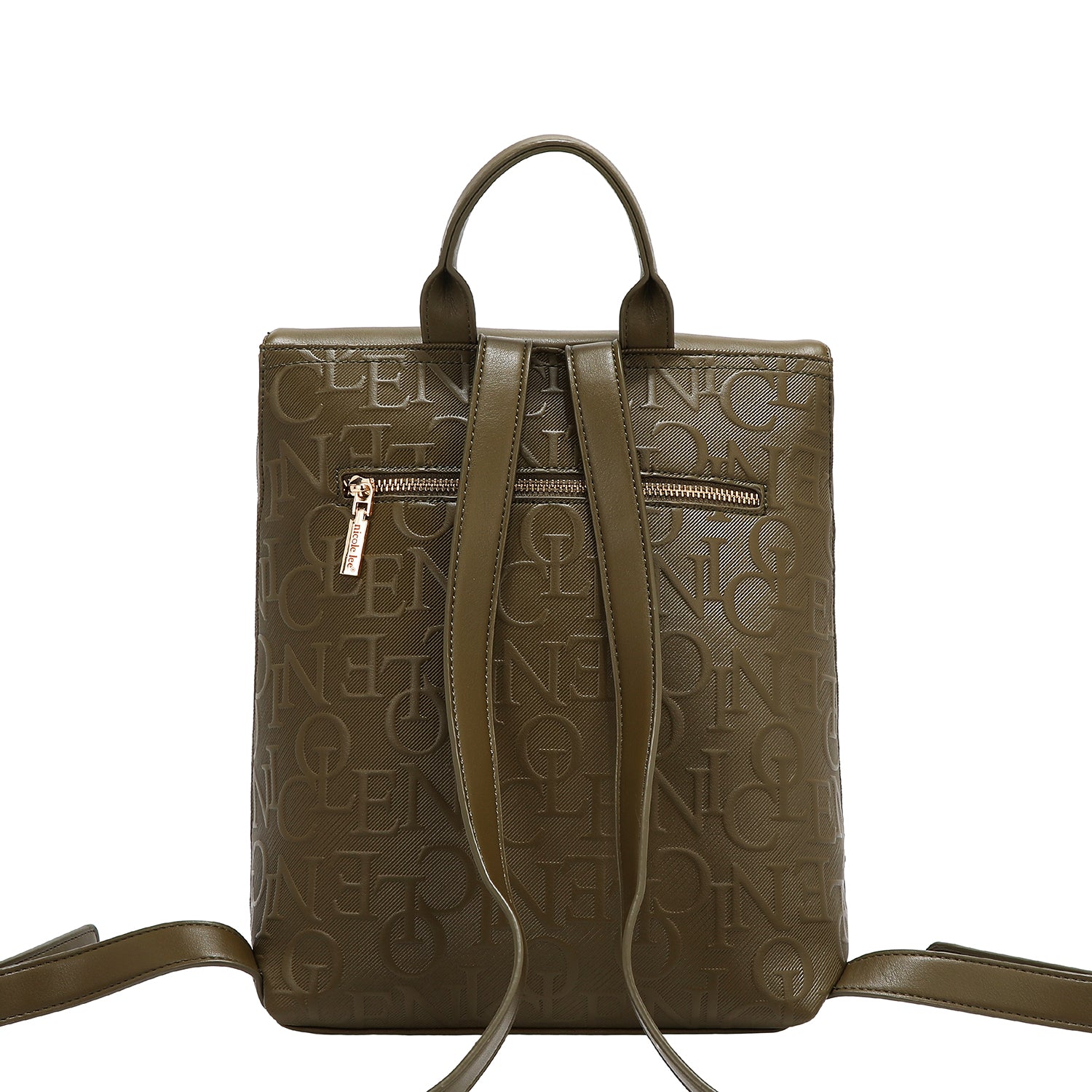 MOCHILA MULTIBOLSILLOS ELEGANCIA EN RELIEVE (OLIVA)