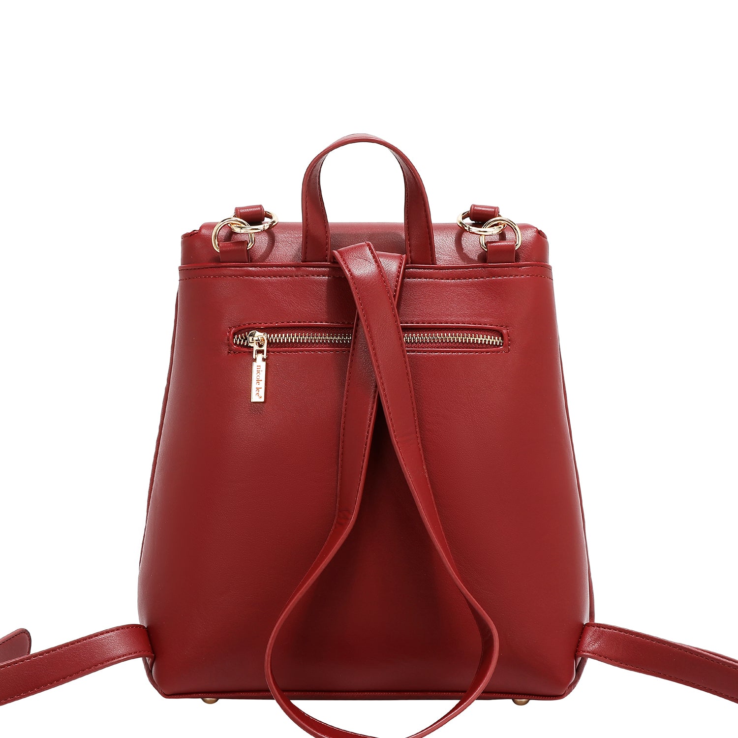 Rucksack mit Klappe in Relief (rot)