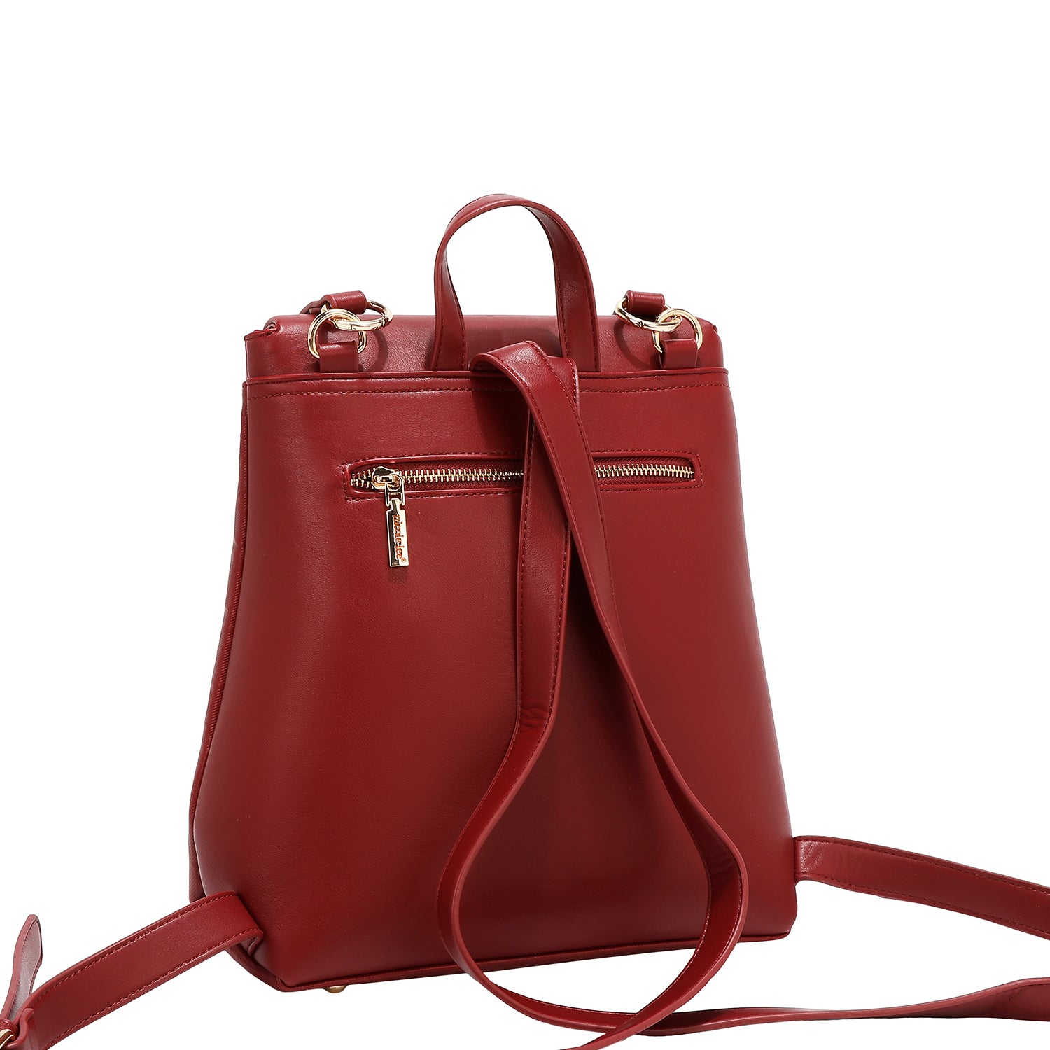 Rucksack mit Klappe in Relief (rot)