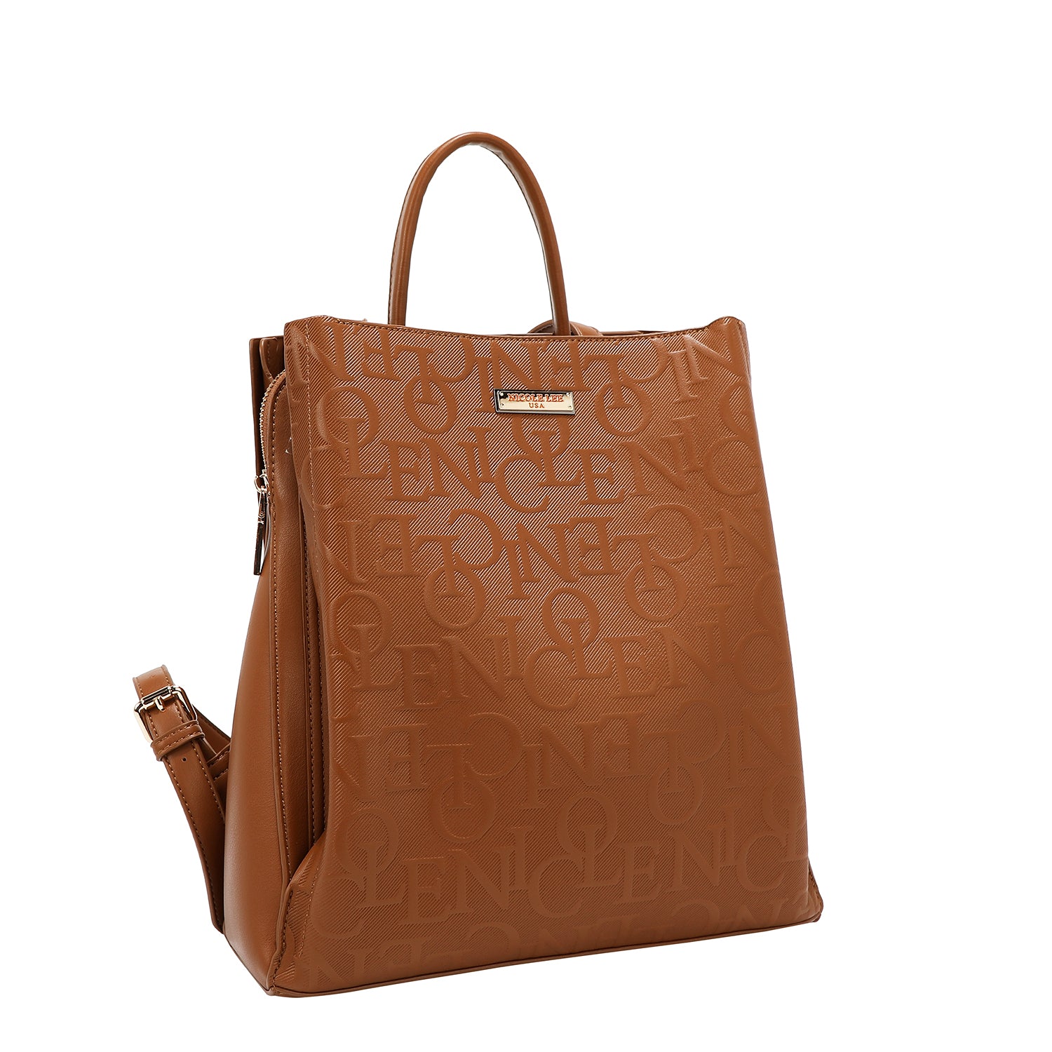 MOCHILA ELEGANCIA EN RELIEVE (MARRON)
