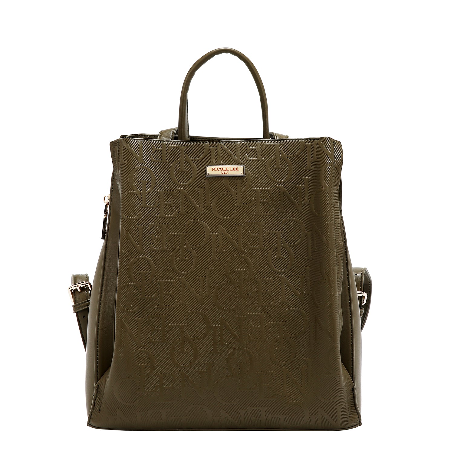 MOCHILA ELEGANCIA EN RELIEVE (OLIVA)