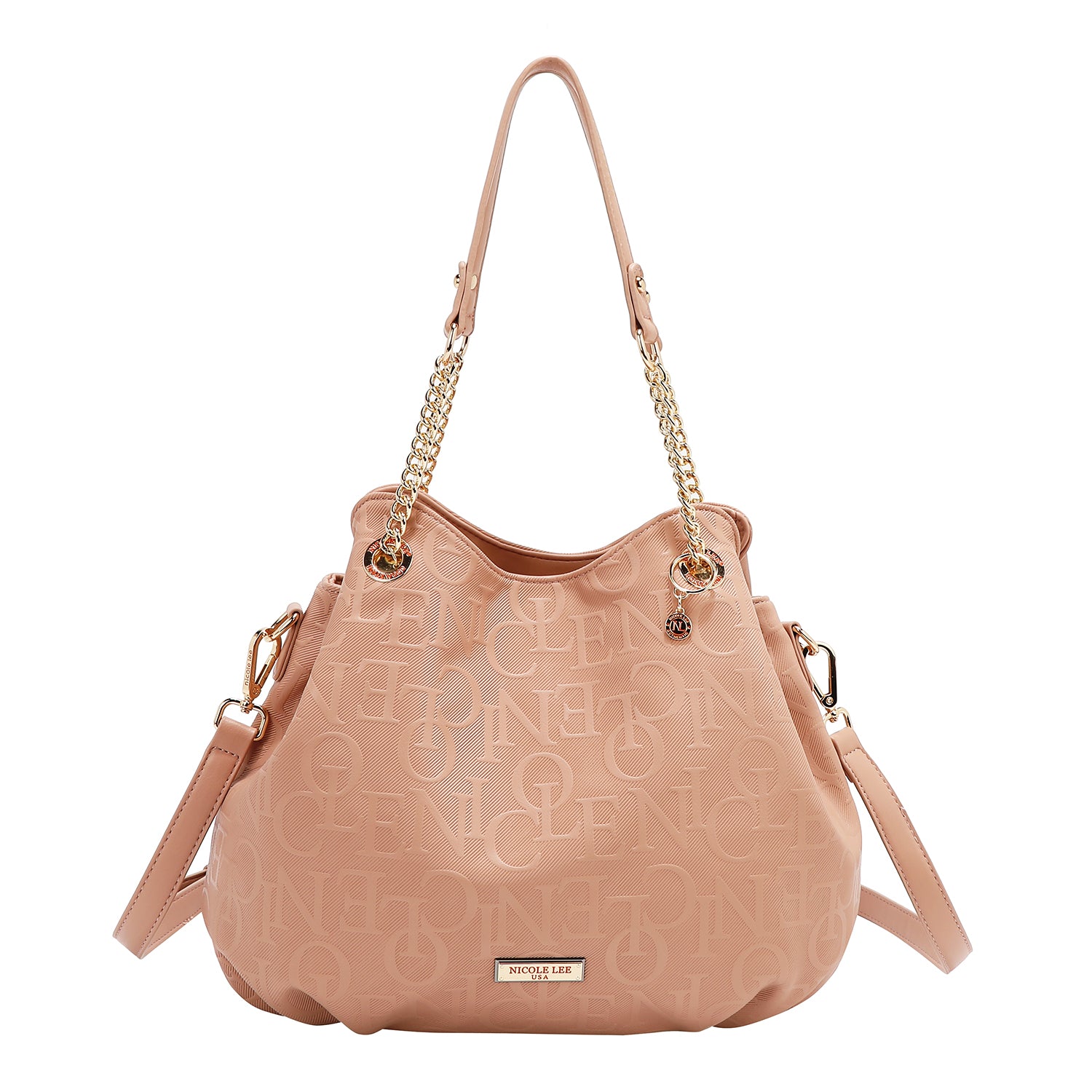 BOLSO DE MANO ELEGANCIA EN RELIEVE (ROSA)