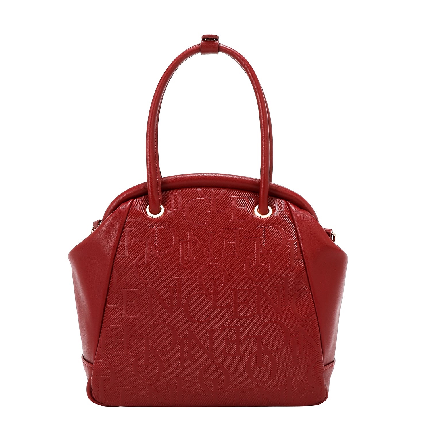 BOLSO DE HOMBRO CON MARCO ELEGANTE EN RELIEVE (ROJO)
