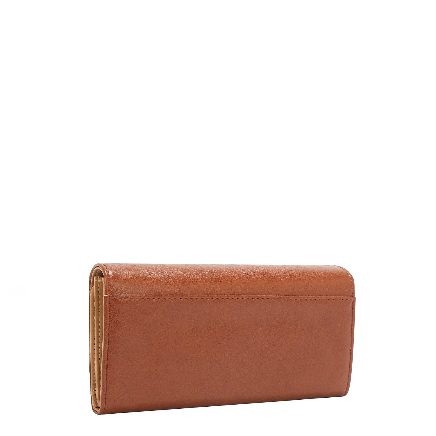 TRI-FOLD WALLET WITH EMBOSSED LOGO (BROWN)