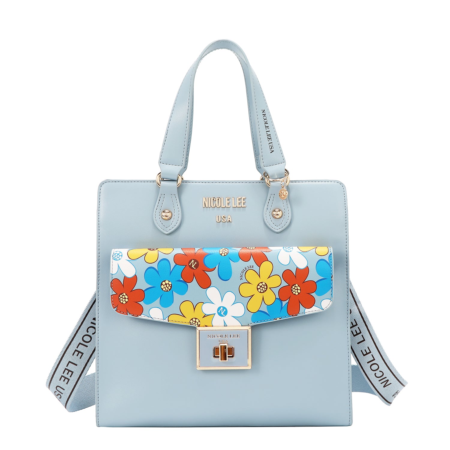 BOLSA DE TOTE POP FLORAL (AZUL)