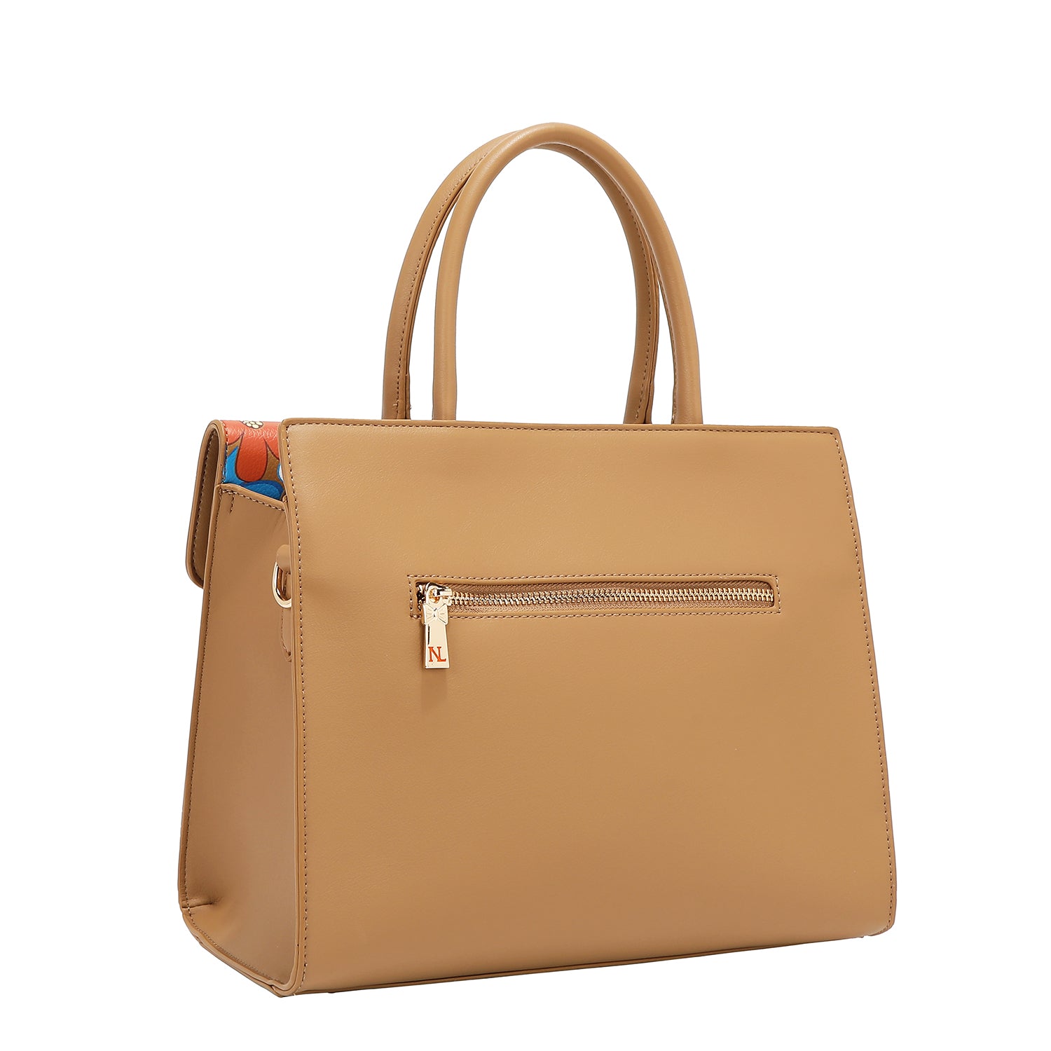 Bolsa de Satchel Floral Pop (Taupe)