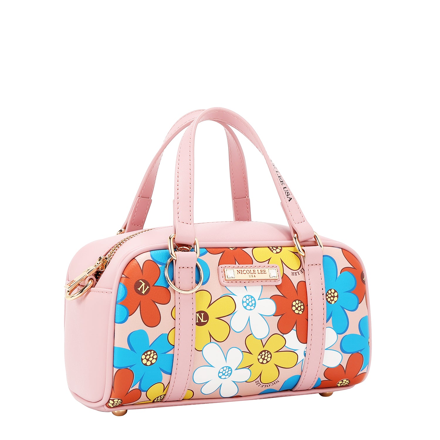 MINI BOLSO BOSTON POP FLORAL (ROSA)