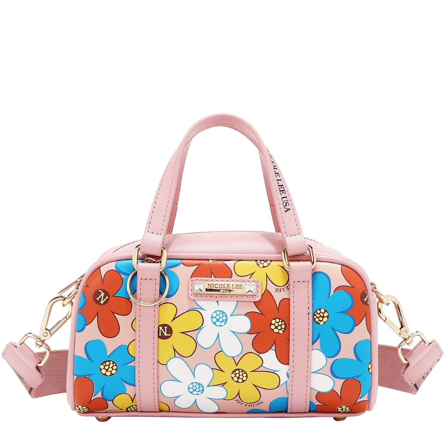 MINI BOLSO BOSTON POP FLORAL (ROSA)