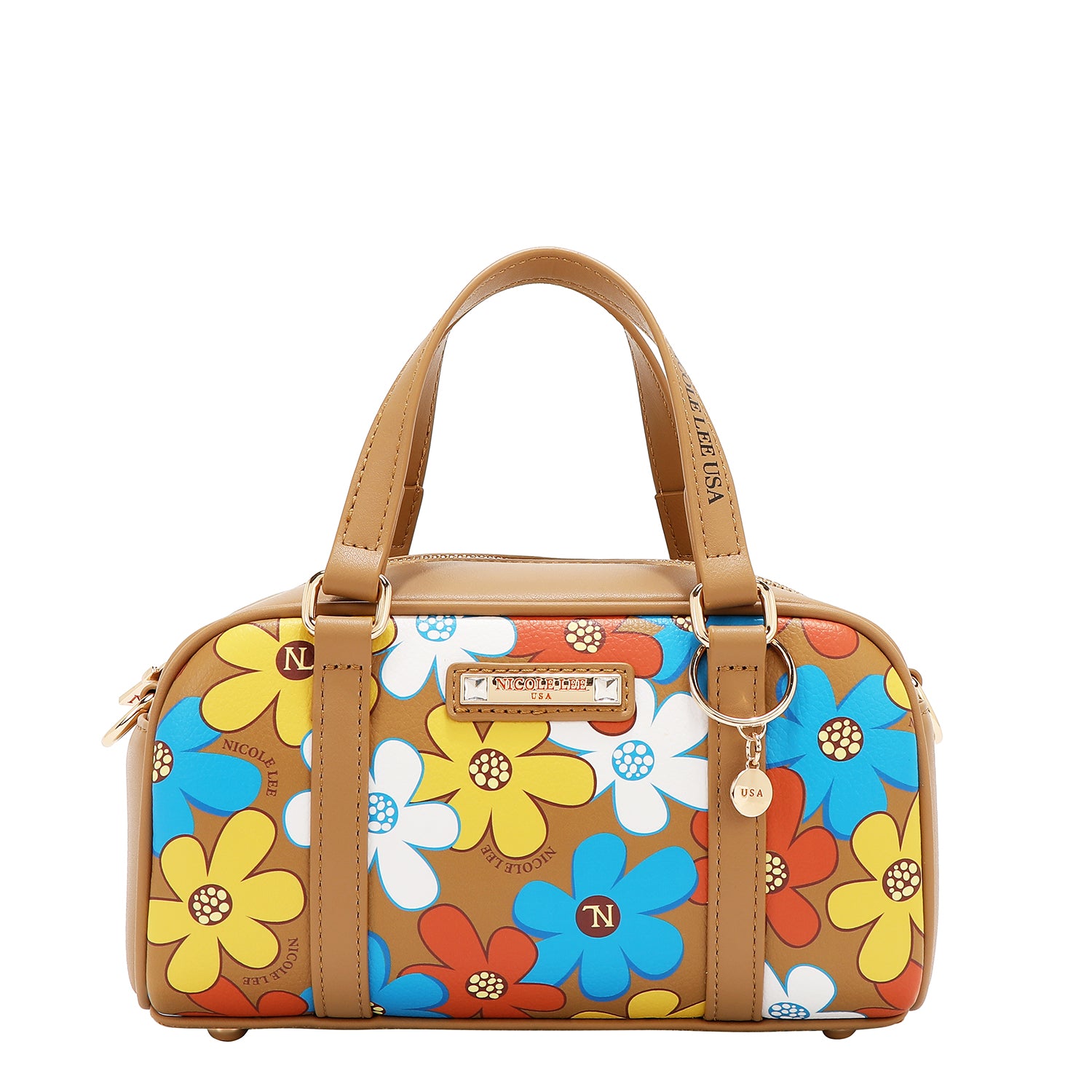 MINI BOLSO BOSTON POP FLORAL (TAUPE)