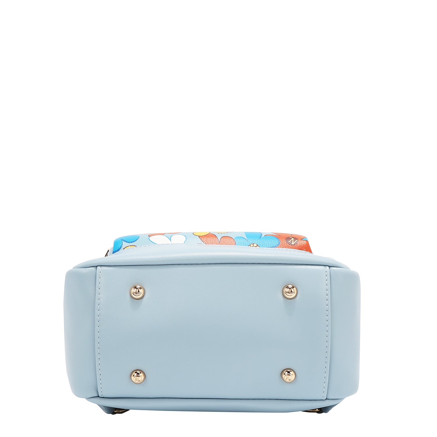 Blumenpop zurück (blau)