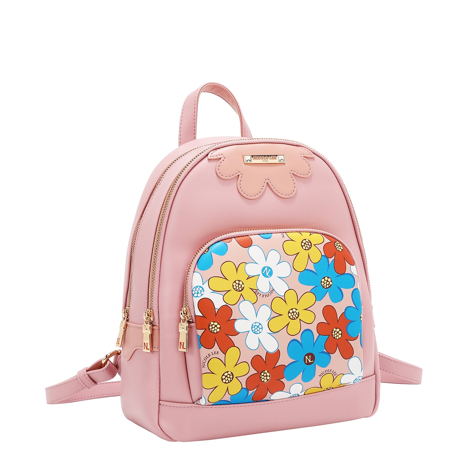 MOCHILA POP FLORAL (ROSA)
