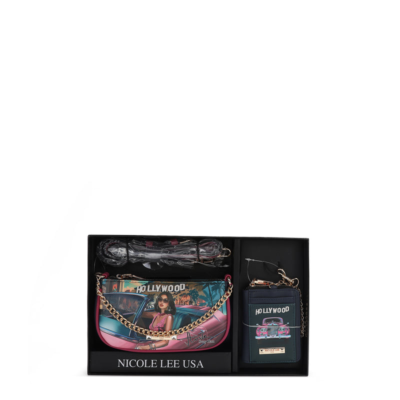 SET REGALO 2 PEZZI (Borsa a tracolla + Portafoglio) (<tc>HOLLYWOOD DRIVE</tc> )