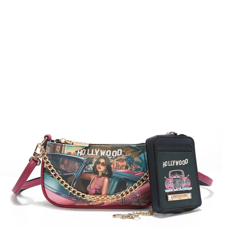 SET REGALO 2 PEZZI (Borsa a tracolla + Portafoglio) (<tc>HOLLYWOOD DRIVE</tc> )