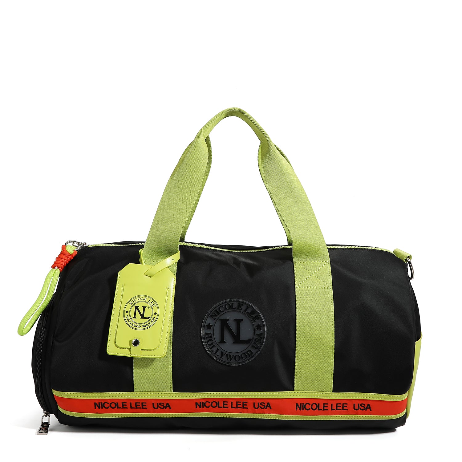 衛生日用品 WORKOUT Lightweight Polyester Colorblock Duffel Bag, Gym Weekender with
