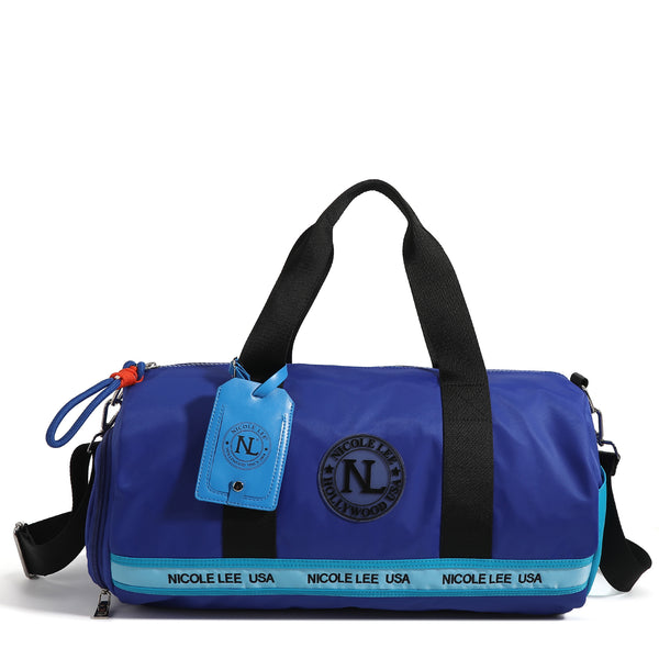 BOLSO DE GIMNASIO COLORBLOCK AZUL